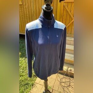 🐳Vineyard Vines Quarter Zip Pullover w/Plaid Shoulder Patch🐳